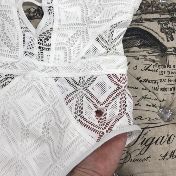 Becca Colorplay Crochet Plunge Swimsuit - Picture 7 of 9